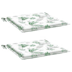 VidaXL Stoelkussens 2 st bladpatroon 40x40x3 cm stof