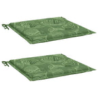 Vidaxl stoelkussens 2 st bladpatroon 40x40x4 cm stof