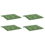 Vidaxl stoelkussens 4 st bladpatroon 40x40x4 cm stof