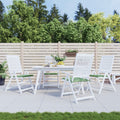 Vidaxl stoelkussens 4 st bladpatroon 40x40x4 cm stof