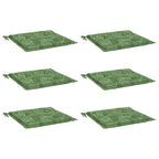 Vidaxl stoelkussens 6 st bladpatroon 40x40x4 cm stof