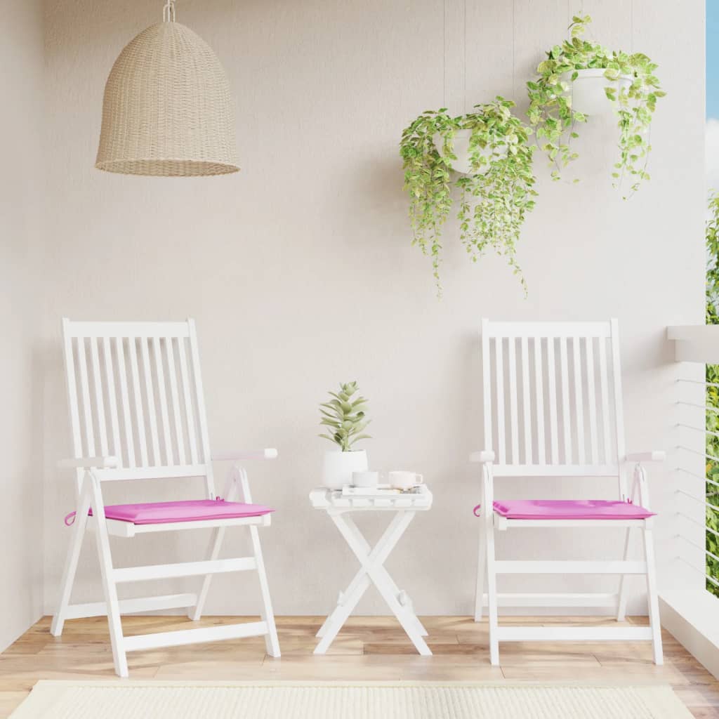 Vidaxl tuinstoelkussens 2 st 40x40x4 cm stof roze