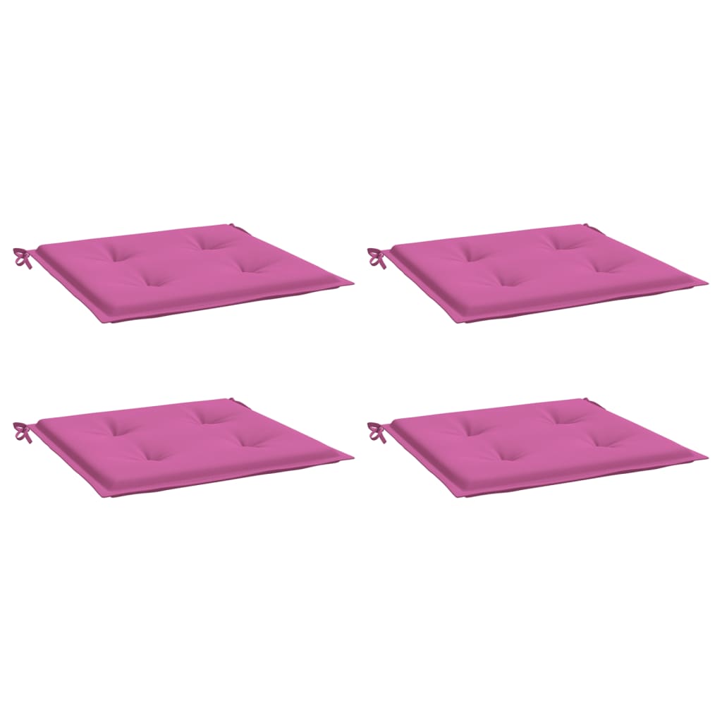 Vidaxl tuinstoelkussens 4 st 40x40x4 cm stof roze