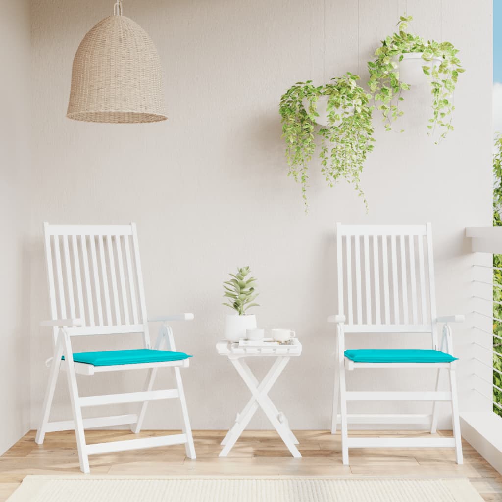 Vidaxl tuinstoelkussens 2 st 40x40x4 cm stof turquoise