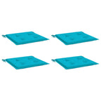 Vidaxl tuinstoelkussens 4 st 40x40x4 cm stof turquoise
