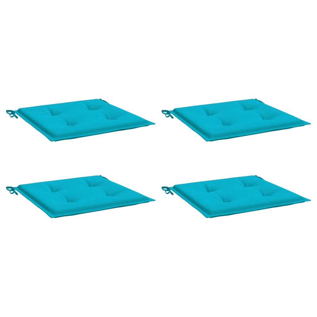 Vidaxl tuinstoelkussens 4 st 40x40x4 cm stof turquoise