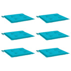 Vidaxl tuinstoelkussens 6 st 40x40x4 cm stof turquoise