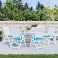 Vidaxl tuinstoelkussens 6 st 40x40x4 cm stof turquoise