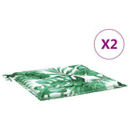 Vidaxl stoelkussens 2 st bladpatroon 50x50x4 cm stof