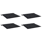 Vidaxl tuinstoelkussens 4 st ruitpatroon 50x50x3 cm stof zwart