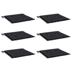 VidaXL Tuinstoelkussens 6 st ruitpatroon 50x50x3 cm stof zwart