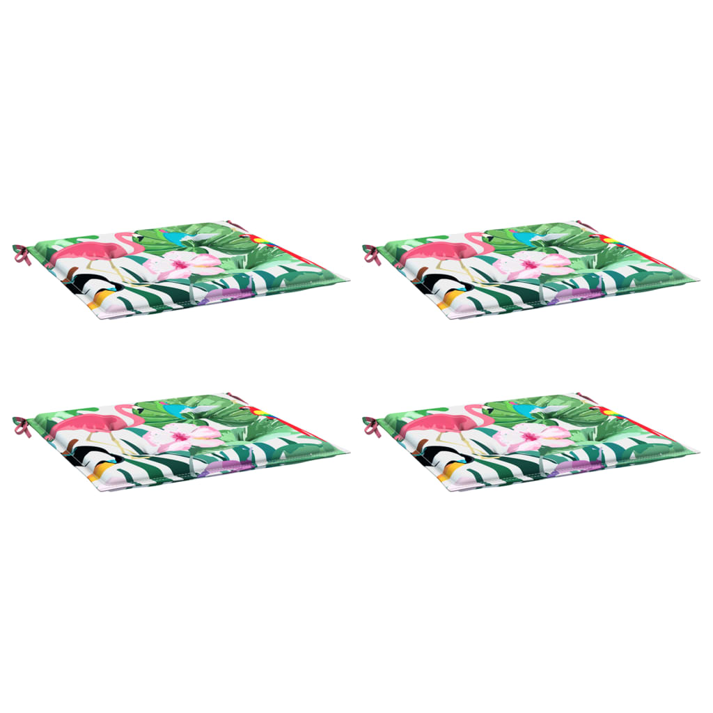 Vidaxl tuinstoelkussens 4 st 50x50x4 cm stof meerkleurig