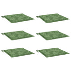 Vidaxl stoelkussens 6 st bladpatroon 50x50x4 cm stof