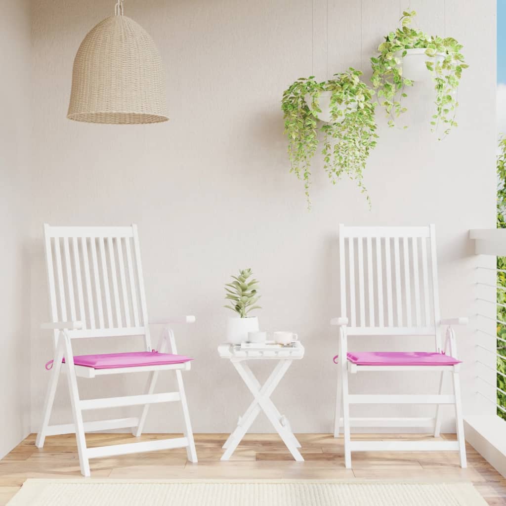 Vidaxl tuinstoelkussens 2 st 50x50x4 cm stof roze