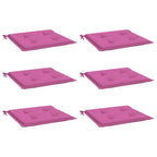 Vidaxl tuinstoelkussens 6 st 50x50x4 cm stof roze