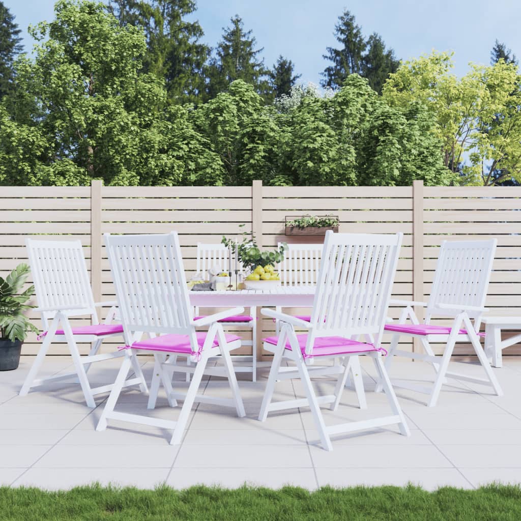 Vidaxl tuinstoelkussens 6 st 50x50x4 cm stof roze