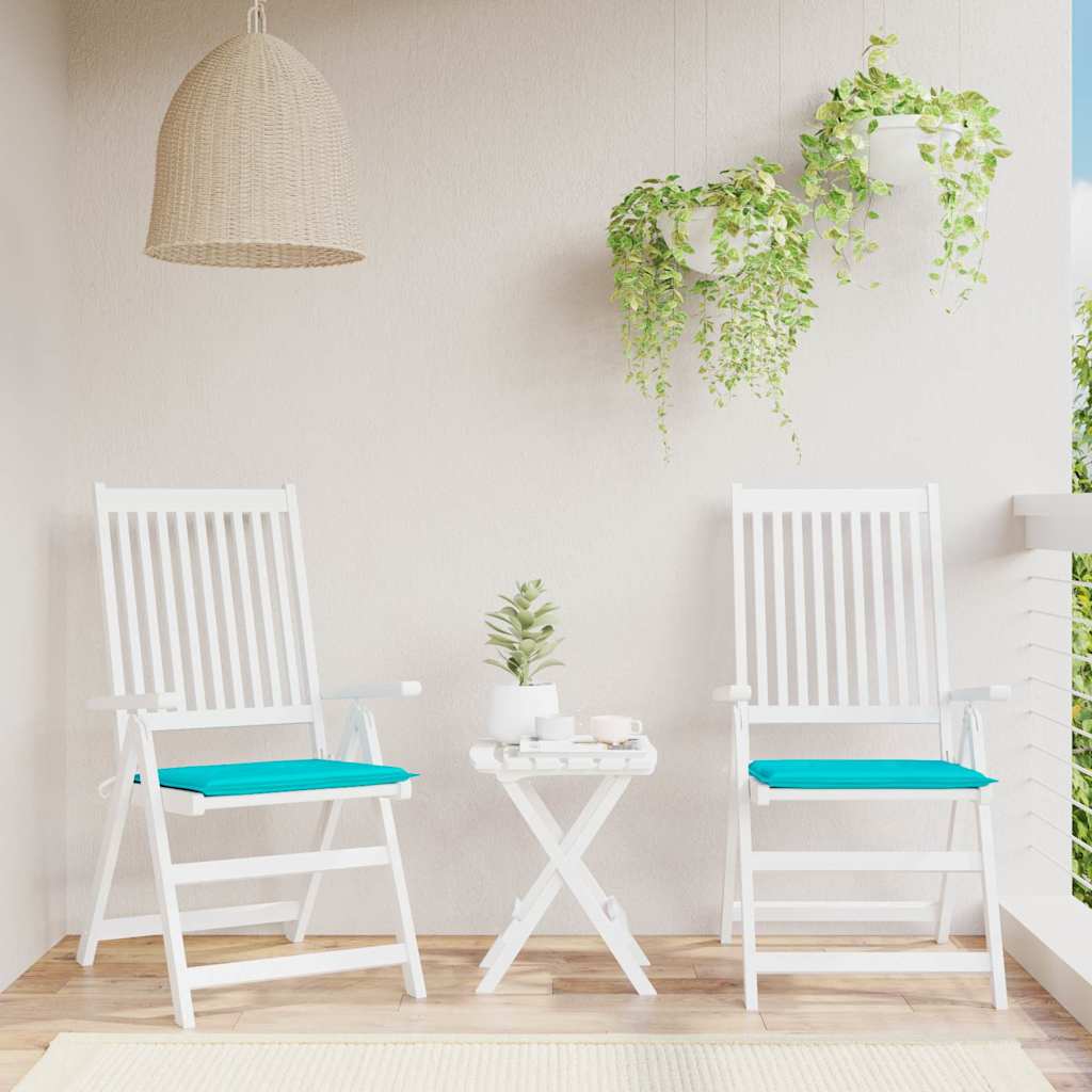 Vidaxl tuinstoelkussens 2 st 50x50x4 cm stof turquoise