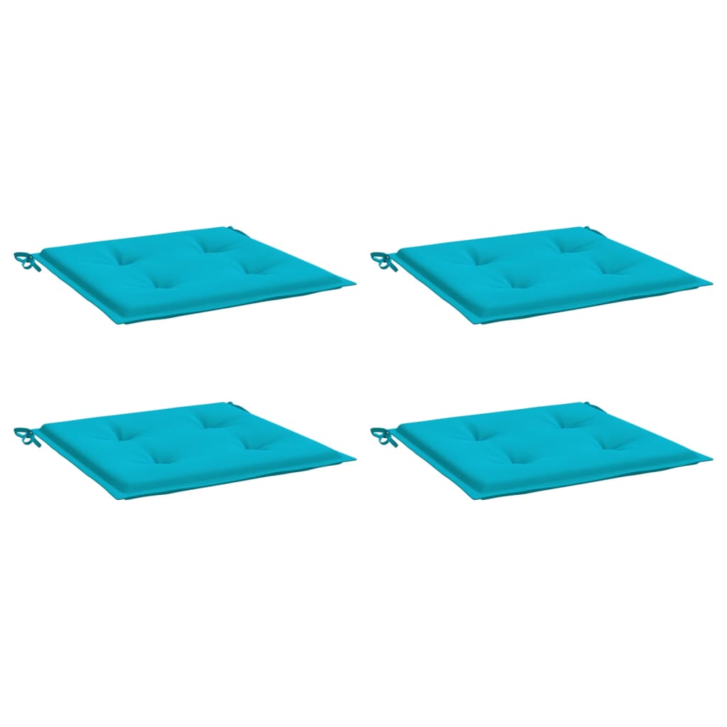 Vidaxl tuinstoelkussens 4 st 50x50x4 cm stof turquoise