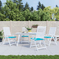 Vidaxl tuinstoelkussens 4 st 50x50x4 cm stof turquoise