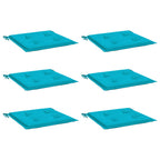 Vidaxl tuinstoelkussens 6 st 50x50x4 cm stof turquoise