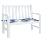 Vidaxl tuinbankkussen gestreept 100x50x4 cm oxford stof wit en blauw