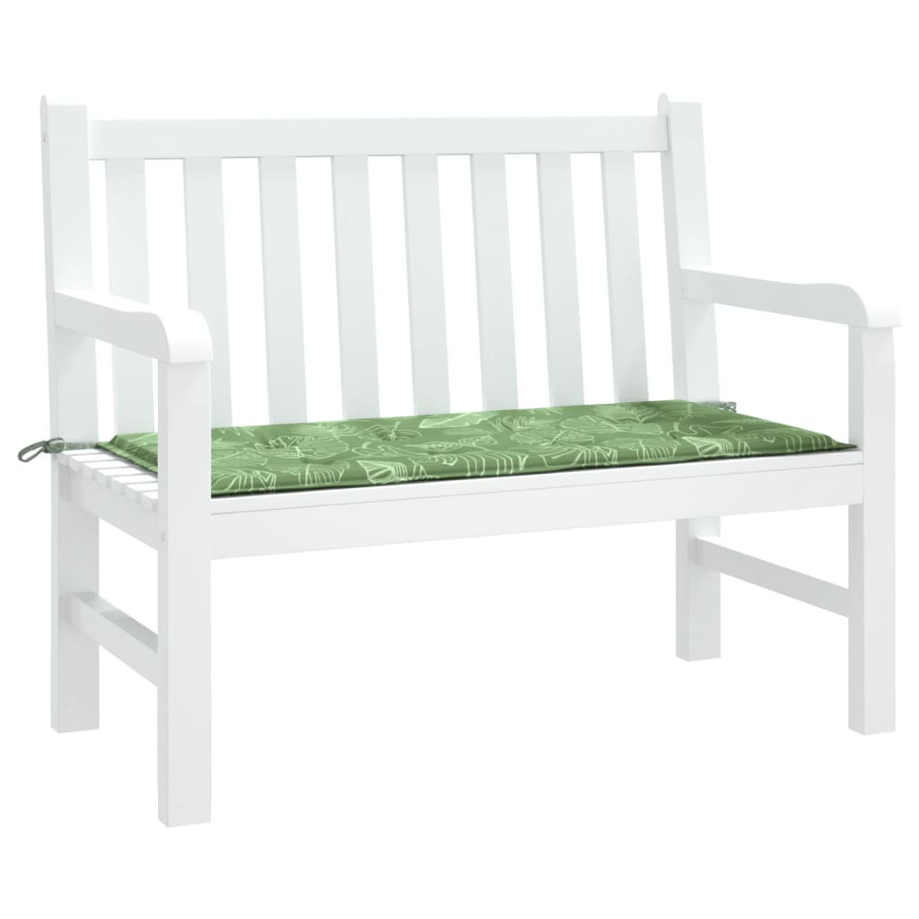 Vidaxl tuinbankkussen 100x50x4 cm oxford stof bladpatroon