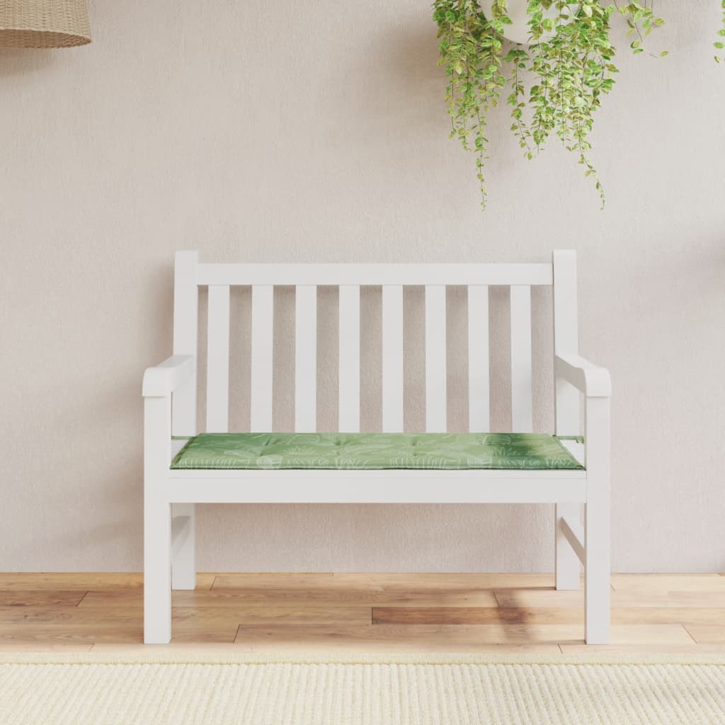 Vidaxl tuinbankkussen 100x50x4 cm oxford stof bladpatroon