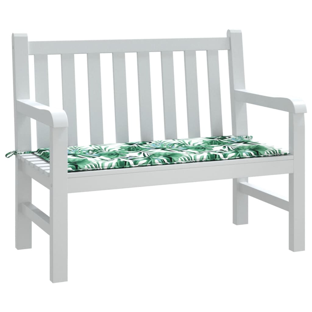 Vidaxl tuinbankkussen 120x50x4 cm oxford stof bladpatroon