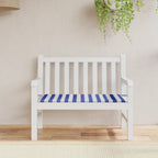 Vidaxl tuinbankkussen gestreept 120x50x4 cm oxford stof wit en blauw