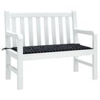 Vidaxl tuinbankkussen ruitpatroon 120x50x4 cm oxford stof zwart