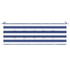Vidaxl tuinbankkussen gestreept 150x50x4 cm oxford stof wit en blauw