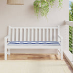 Vidaxl tuinbankkussen gestreept 150x50x4 cm oxford stof wit en blauw