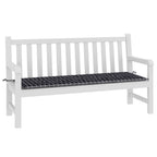 Vidaxl tuinbankkussen ruitpatroon 150x50x4 cm oxford stof zwart