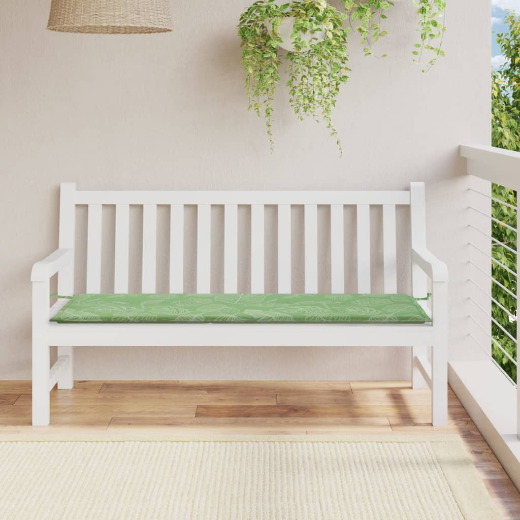 Vidaxl tuinbankkussen 150x50x4 cm oxford stof bladpatroon