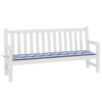 Vidaxl tuinbankkussen gestreept 200x50x4 cm stof wit en blauw