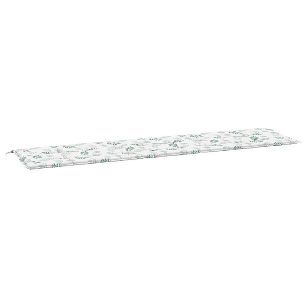 Vidaxl tuinbankkussen bladpatroon 200x50x4 cm stof
