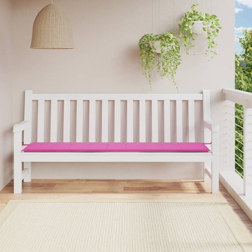 Vidaxl tuinbankkussen 200x50x4 cm stof roze
