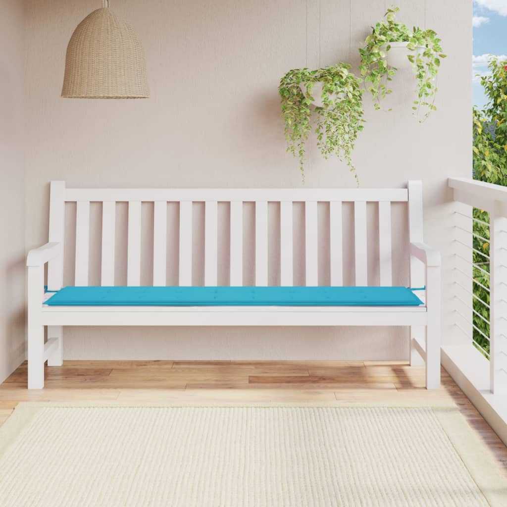 Vidaxl tuinbankkussen 200x50x4 cm stof turquoise