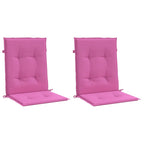 Vidaxl stoelkussens 2 st lage rug stof roze