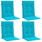 Vidaxl stoelkussens 4 st lage rug stof turquoise