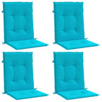 Vidaxl stoelkussens 4 st lage rug stof turquoise