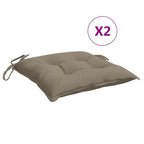 Vidaxl stoelkussens 2 st 40x40x7 cm oxford stof taupe