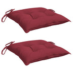 Vidaxl stoelkussens 2 st 40x40x7 cm oxford stof wijnrood