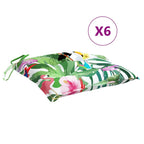 Vidaxl stoelkussens 6 st 40x40x7 cm stof meerkleurig