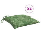 Vidaxl stoelkussens 4 st bladpatroon 40x40x7 cm stof