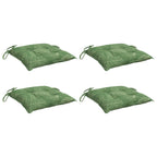 Vidaxl stoelkussens 4 st bladpatroon 40x40x7 cm stof