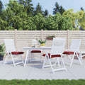 Vidaxl palletkussens 4 st 50x50x7 cm oxford stof wijnrood
