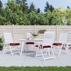 Vidaxl palletkussens 4 st 50x50x7 cm oxford stof wijnrood