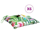 Vidaxl stoelkussens 6 st 50x50x7 cm stof meerkleurig