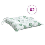 Vidaxl stoelkussens 2 st 50x50x7 cm stof bladpatroon